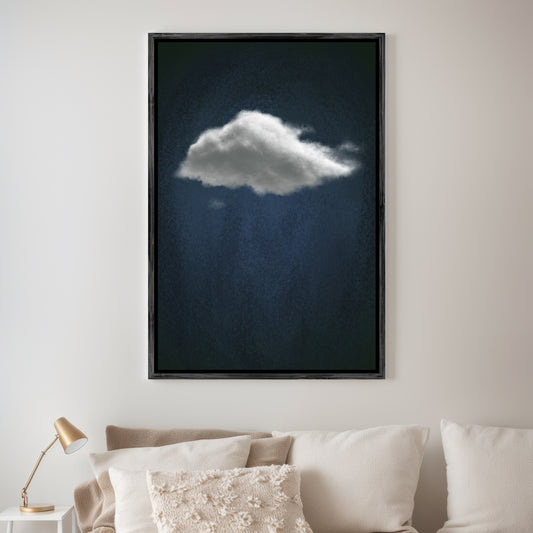 Cloud Wall Art · Blue Wall Art · Abstract Art Print · Minimalist Wall Art · Indigo Art · Maximalist Decor · Sky Wall Art · Night Sky Print