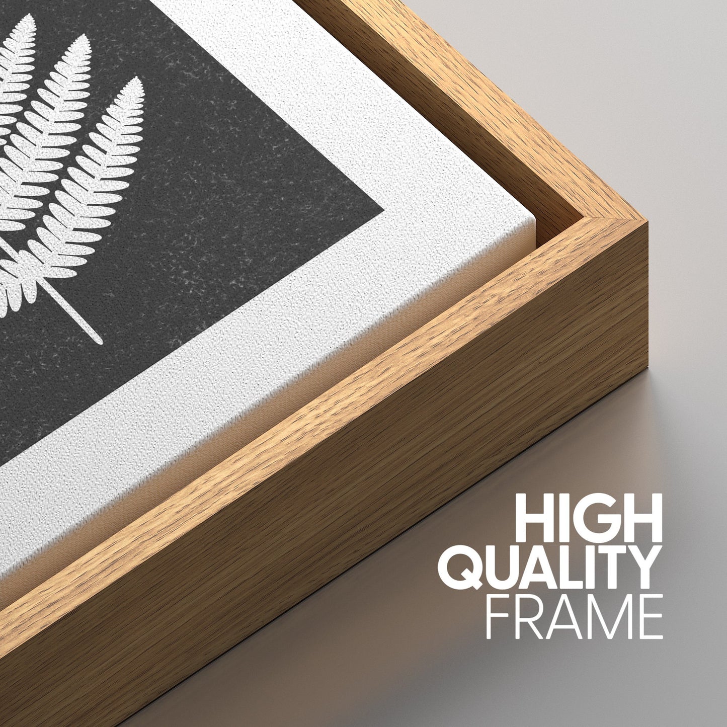 Framed Canvas Print Wall Art Set of 3 Black and White Leaves Botanical Illustrations Minimalist Art Modern Farmhouse Wall Decor