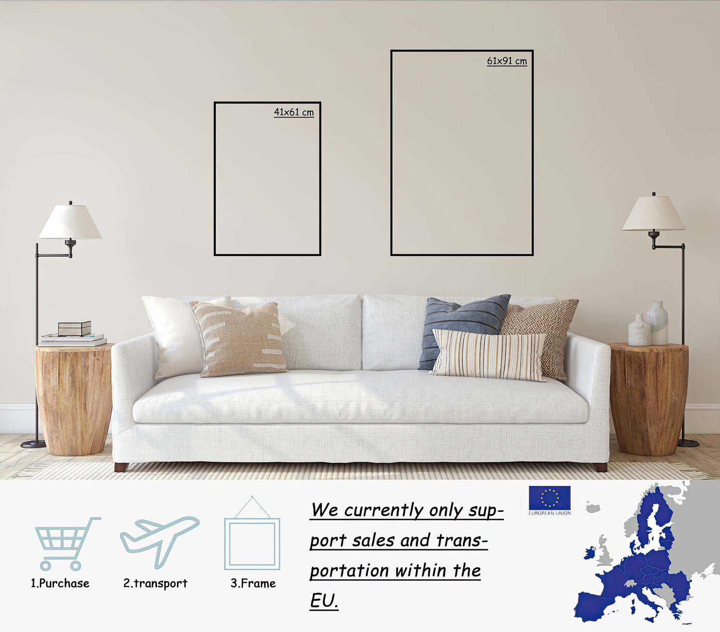 Framed Canvas Print Wall Art Set of 3 Wildflower Floral Botanical Illustrations Minimalist Art Neutral Modern Farmhouse Decor