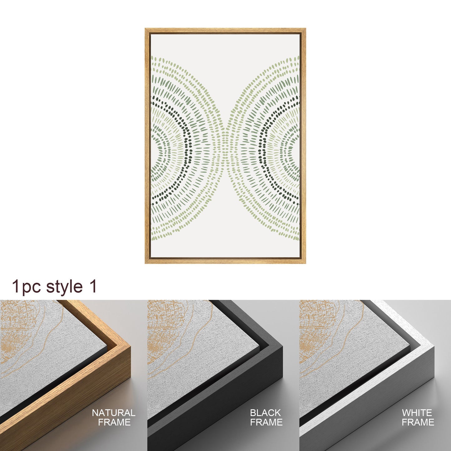 Framed Canvas Wall Art Set of 3 Sage Green Abstract Wood Tree Rings Prints Minimalist Modern Wall Art Neutral Boho Decor